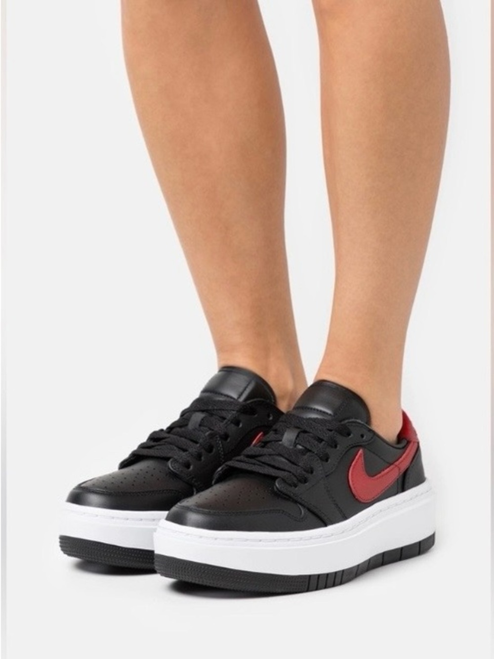 NIKE Women’s Air Jordan Elevate Low Sneakers New Black/Gym Red Colorway 7